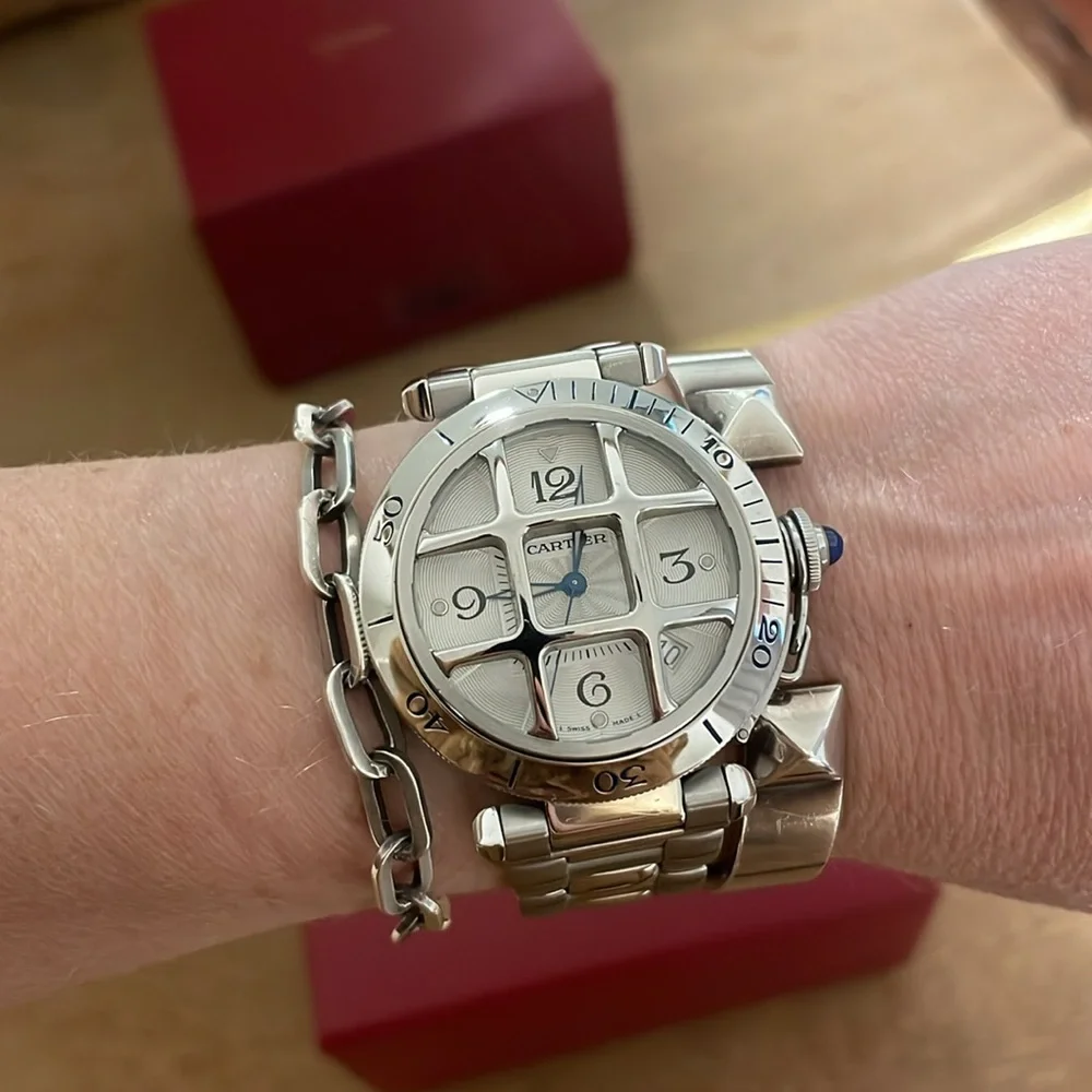 Cartier Pasha Automatic Grid Grille Watch! - Picture 11 of 15